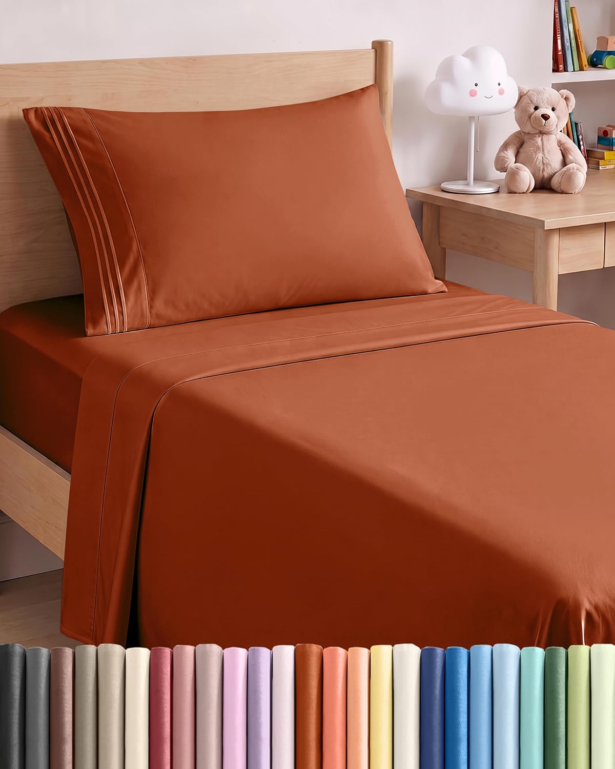 Queen Size 4 Piece Sheet Set - Comfy Breathable & Cooling Sheets - White