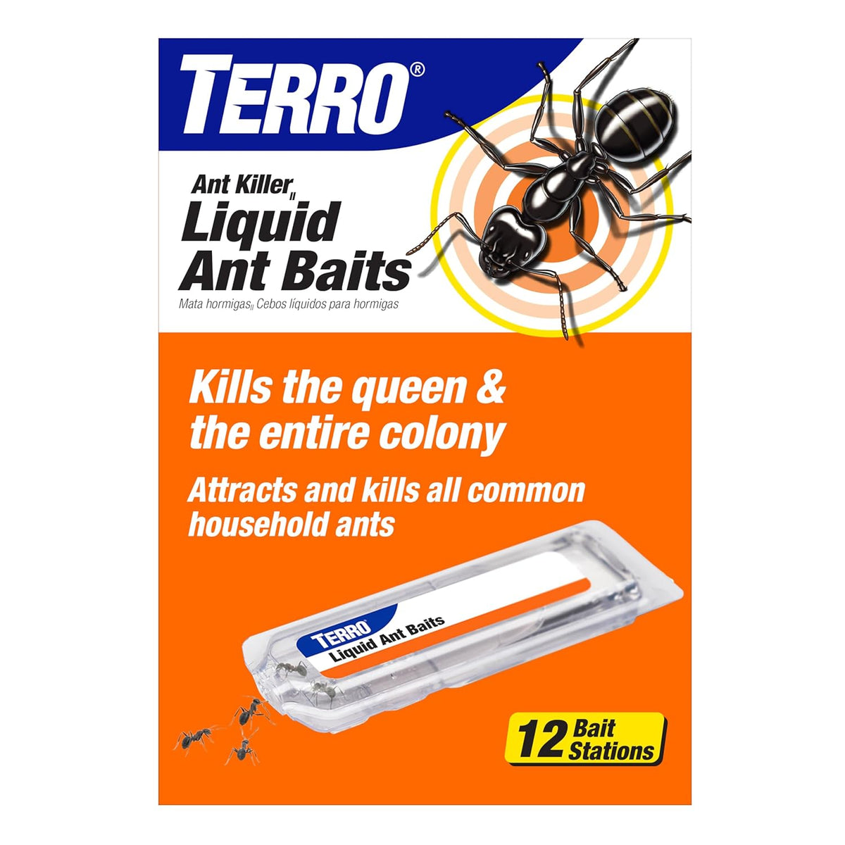 TERRO Liquid Ant Killer Bait Stations, 12-Pack, Indoor Ant Traps, T300B