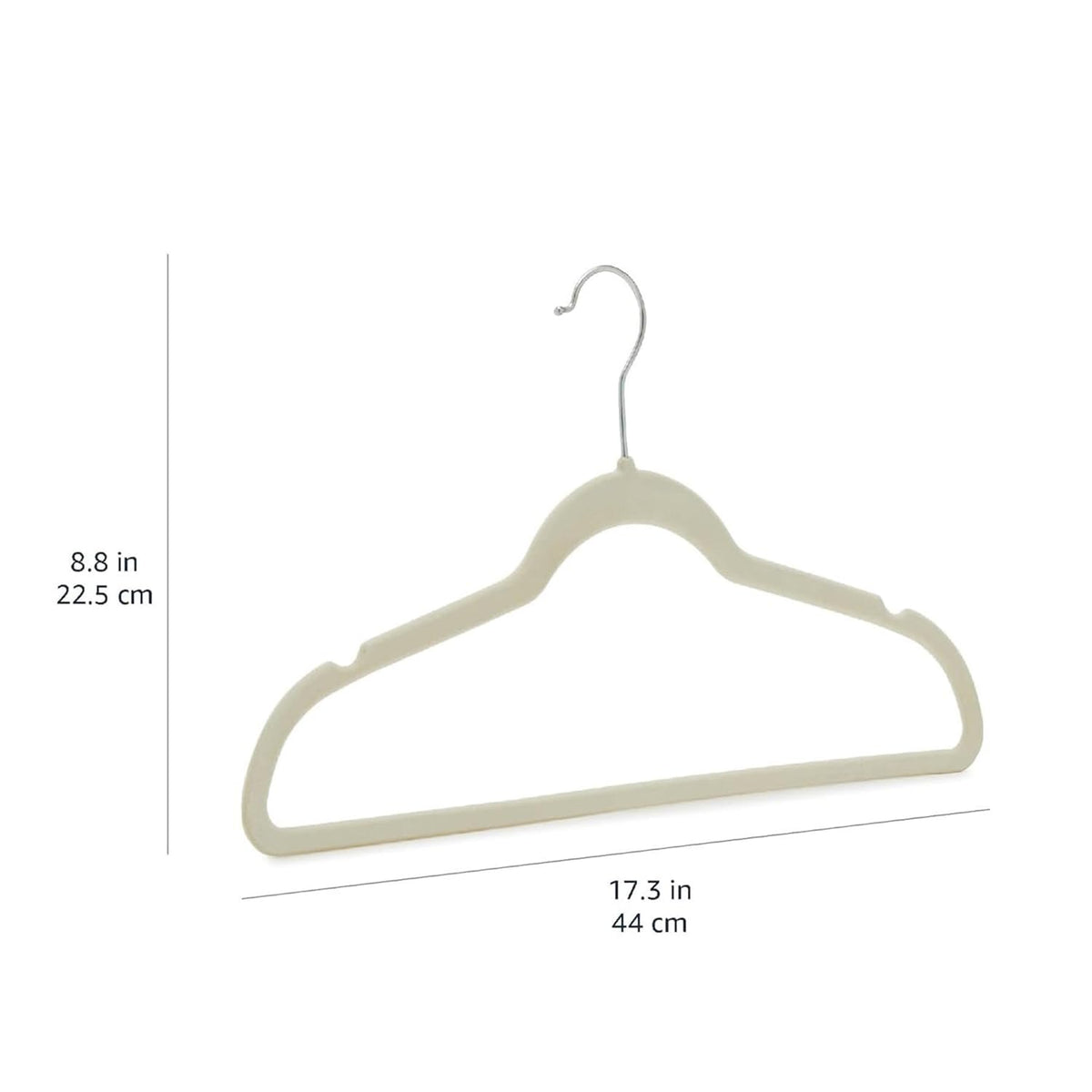 Amazon Basics Slim Velvet Non-Slip Space Saving Suit Clothes Hangers, Closet Organizer, Black, 50-Pack