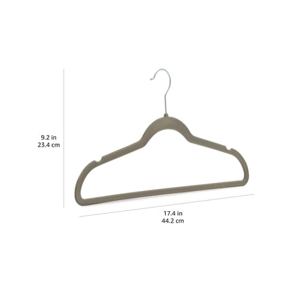 Amazon Basics Slim Velvet Non-Slip Space Saving Suit Clothes Hangers, Closet Organizer, Black, 50-Pack