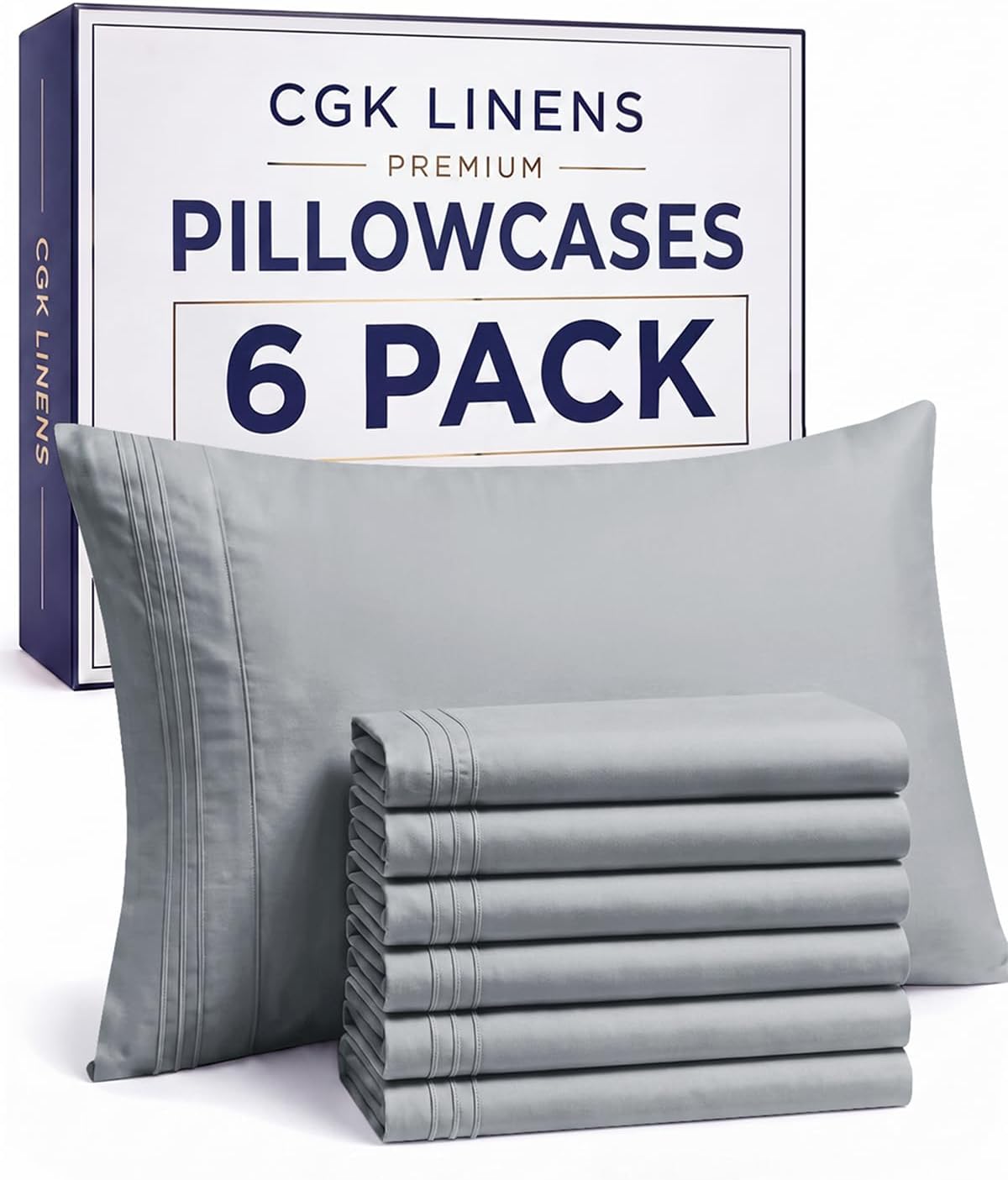 Queen Pillow Cases Set of 4 - Ultra Soft Cozy Pillowcase Covers - Charcoal