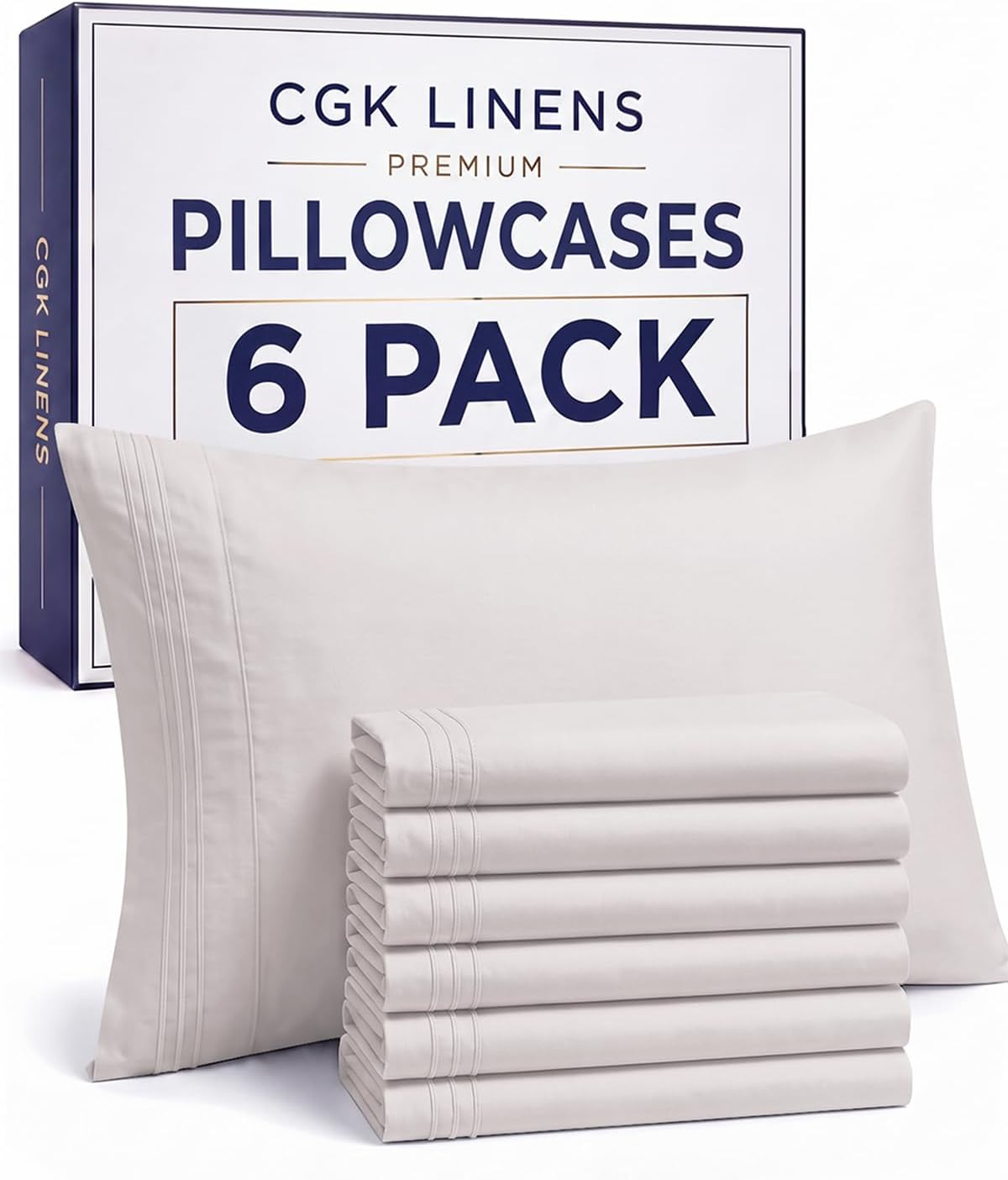 Queen Pillow Cases Set of 4 - Ultra Soft Cozy Pillowcase Covers - Charcoal