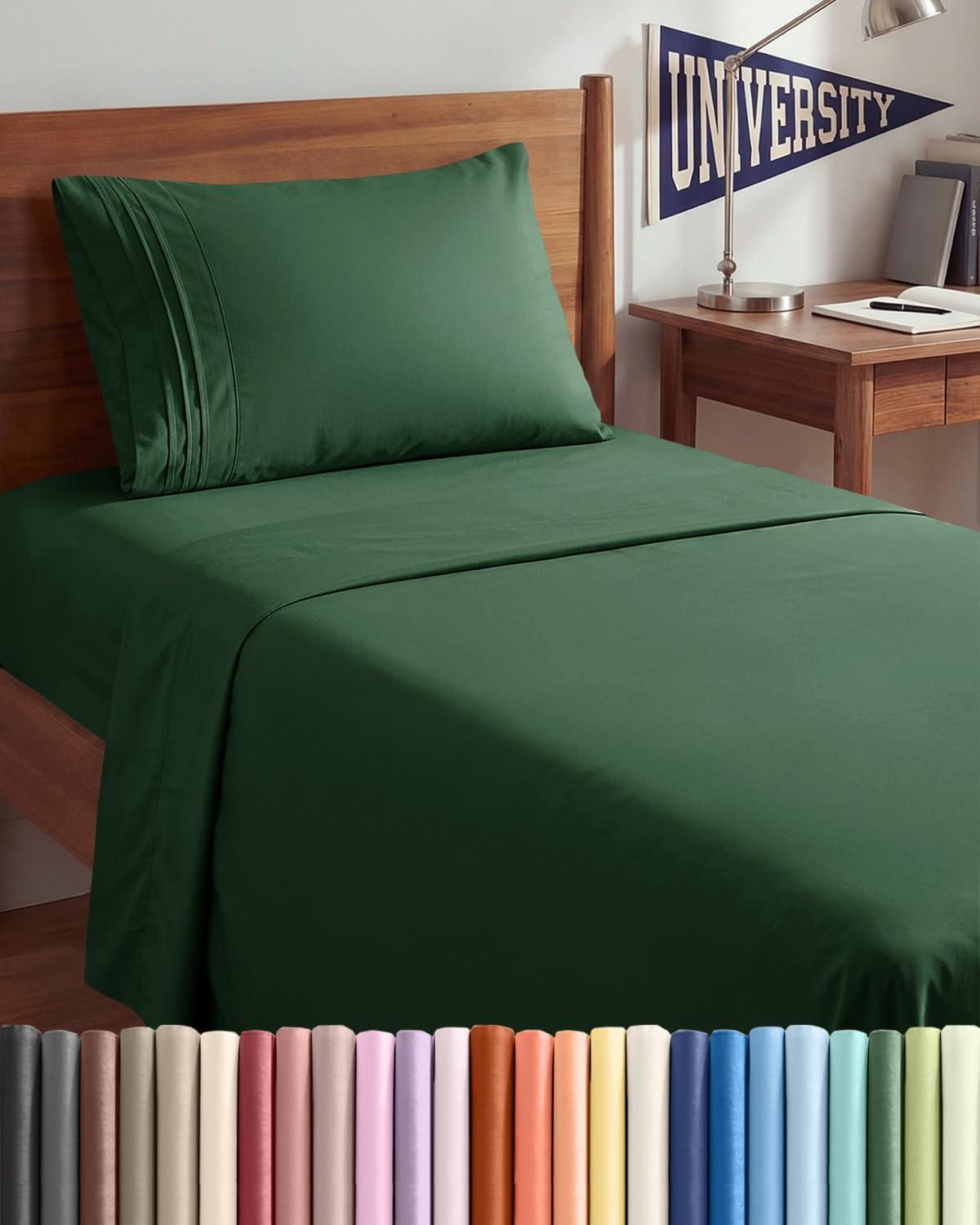 Queen Size 4 Piece Sheet Set - Comfy Breathable &amp; Cooling Sheets - White