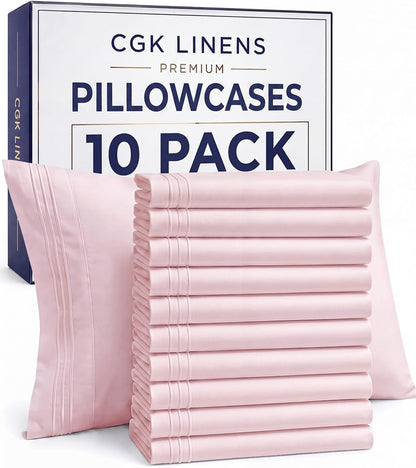 Queen Pillow Cases Set of 4 - Ultra Soft Cozy Pillowcase Covers - Charcoal