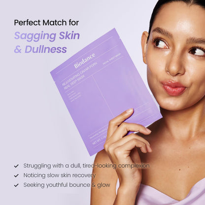 BIODANCE Bio-Collagen Real Deep Mask, Hydrating Overnight Hydrogel Face Mask, Pore Minimizing, Elasticity, Plumping, Travel Essentials &amp; Self Care Gifts for Women, Korean Skin Care | 1.19oz(34g) x 4ea