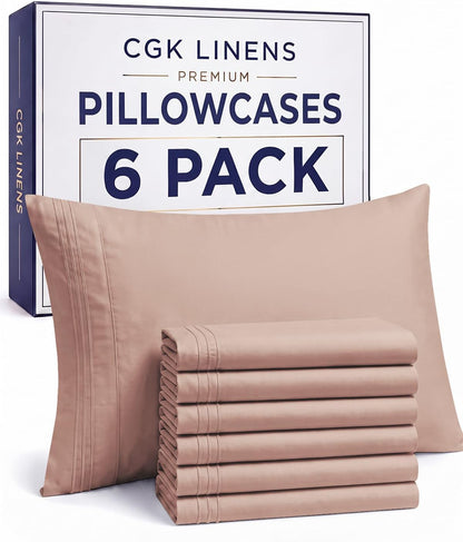 Queen Pillow Cases Set of 4 - Ultra Soft Cozy Pillowcase Covers - Charcoal