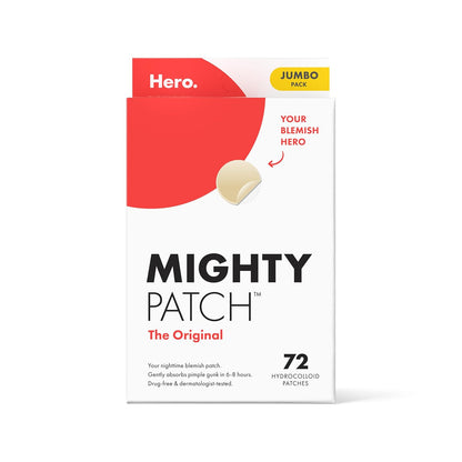 Mighty Patch Hero Cosmetics Original Nighttime Acne Pimple Patches, 36 Ct