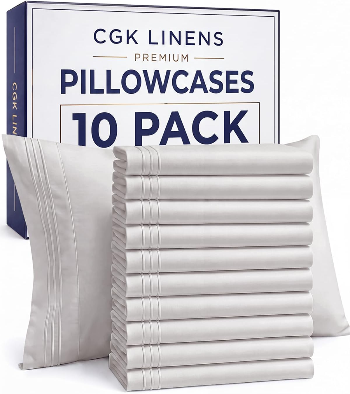 Queen Pillow Cases Set of 4 - Ultra Soft Cozy Pillowcase Covers - Charcoal