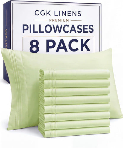 Queen Pillow Cases Set of 4 - Ultra Soft Cozy Pillowcase Covers - Charcoal