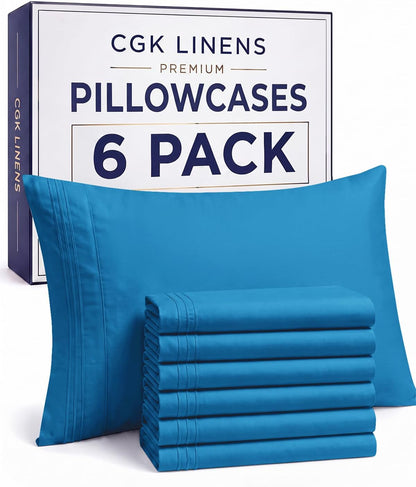 Queen Pillow Cases Set of 4 - Ultra Soft Cozy Pillowcase Covers - Charcoal