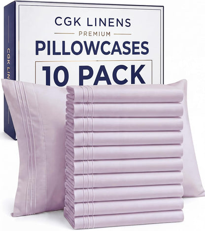 Queen Pillow Cases Set of 4 - Ultra Soft Cozy Pillowcase Covers - Charcoal