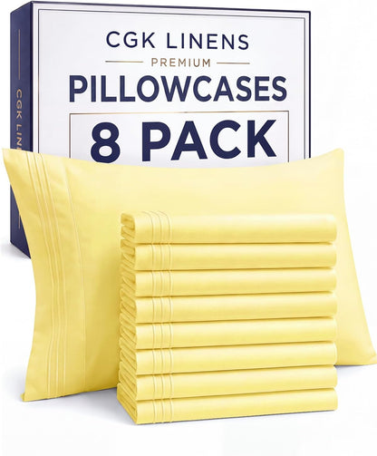 Queen Pillow Cases Set of 4 - Ultra Soft Cozy Pillowcase Covers - Charcoal