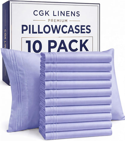 Queen Pillow Cases Set of 4 - Ultra Soft Cozy Pillowcase Covers - Charcoal