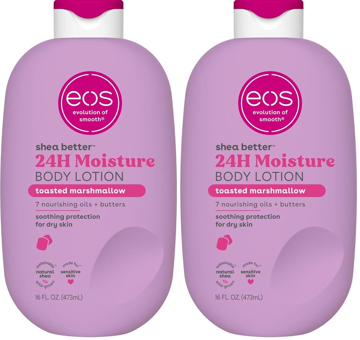 eos Shea Better Body Lotion- Vanilla Cashmere, 24-Hour Moisture, 16 fl oz