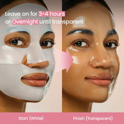 BIODANCE Bio-Collagen Real Deep Mask, Hydrating Overnight Hydrogel Face Mask, Pore Minimizing, Elasticity, Plumping, Travel Essentials &amp; Self Care Gifts for Women, Korean Skin Care | 1.19oz(34g) x 4ea