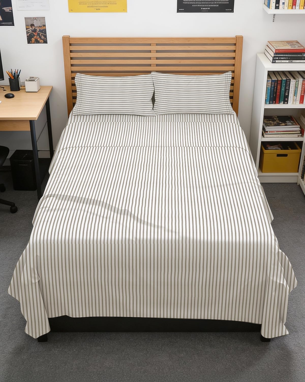 Queen Size 4 Piece Sheet Set - Comfy Breathable &amp; Cooling Sheets - White