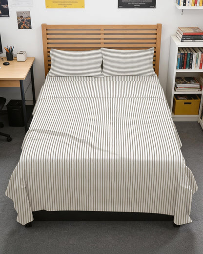 Queen Size 4 Piece Sheet Set - Comfy Breathable &amp; Cooling Sheets - White
