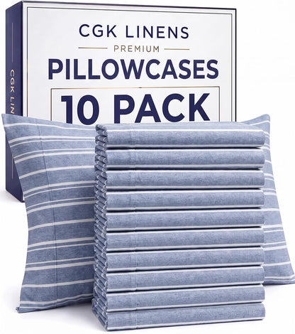 Queen Pillow Cases Set of 4 - Ultra Soft Cozy Pillowcase Covers - Charcoal