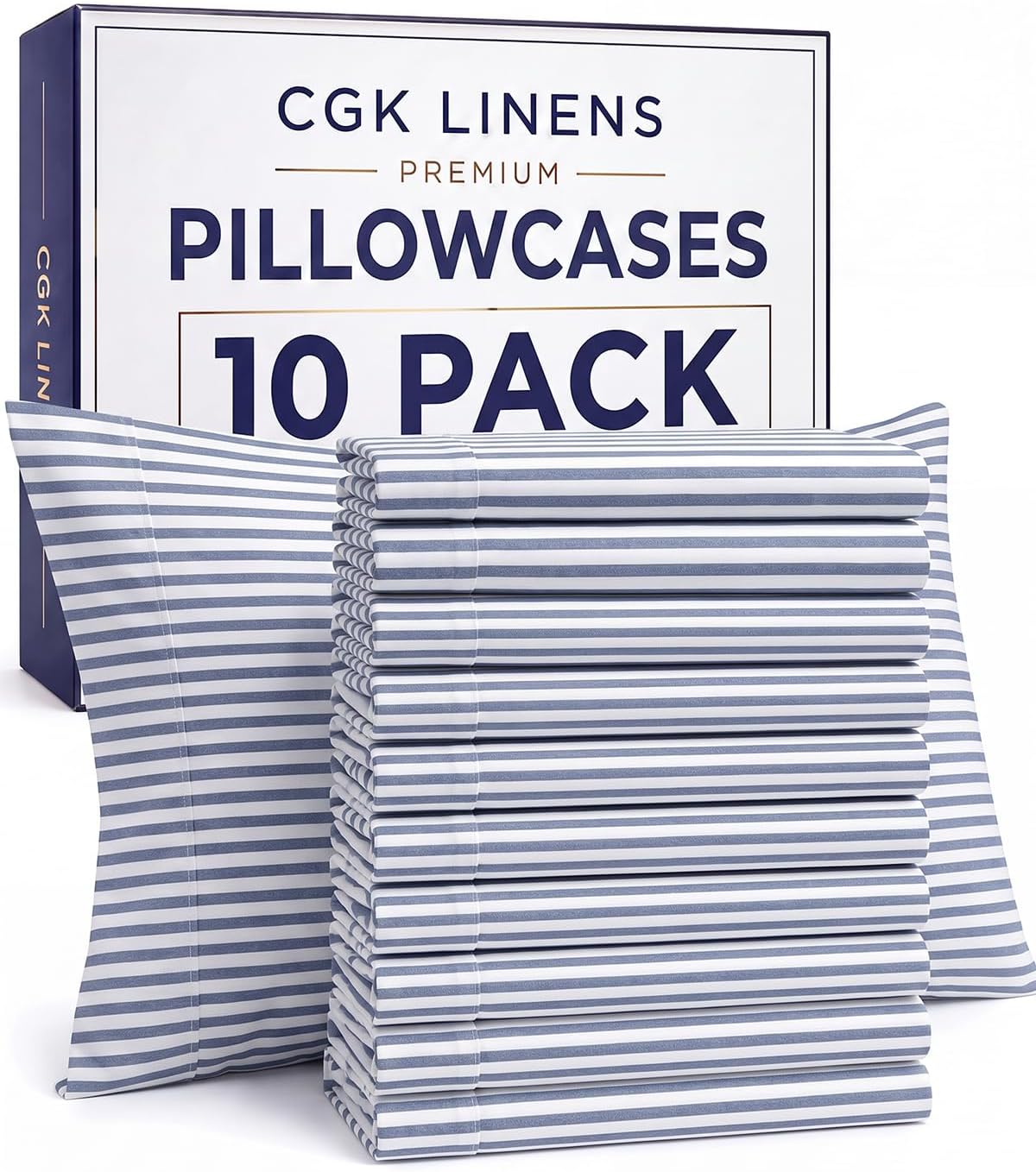 Queen Pillow Cases Set of 4 - Ultra Soft Cozy Pillowcase Covers - Charcoal