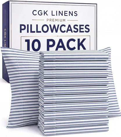 Queen Pillow Cases Set of 4 - Ultra Soft Cozy Pillowcase Covers - Charcoal