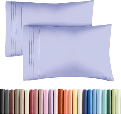 Queen Pillow Cases Set of 4 - Ultra Soft Cozy Pillowcase Covers - Charcoal