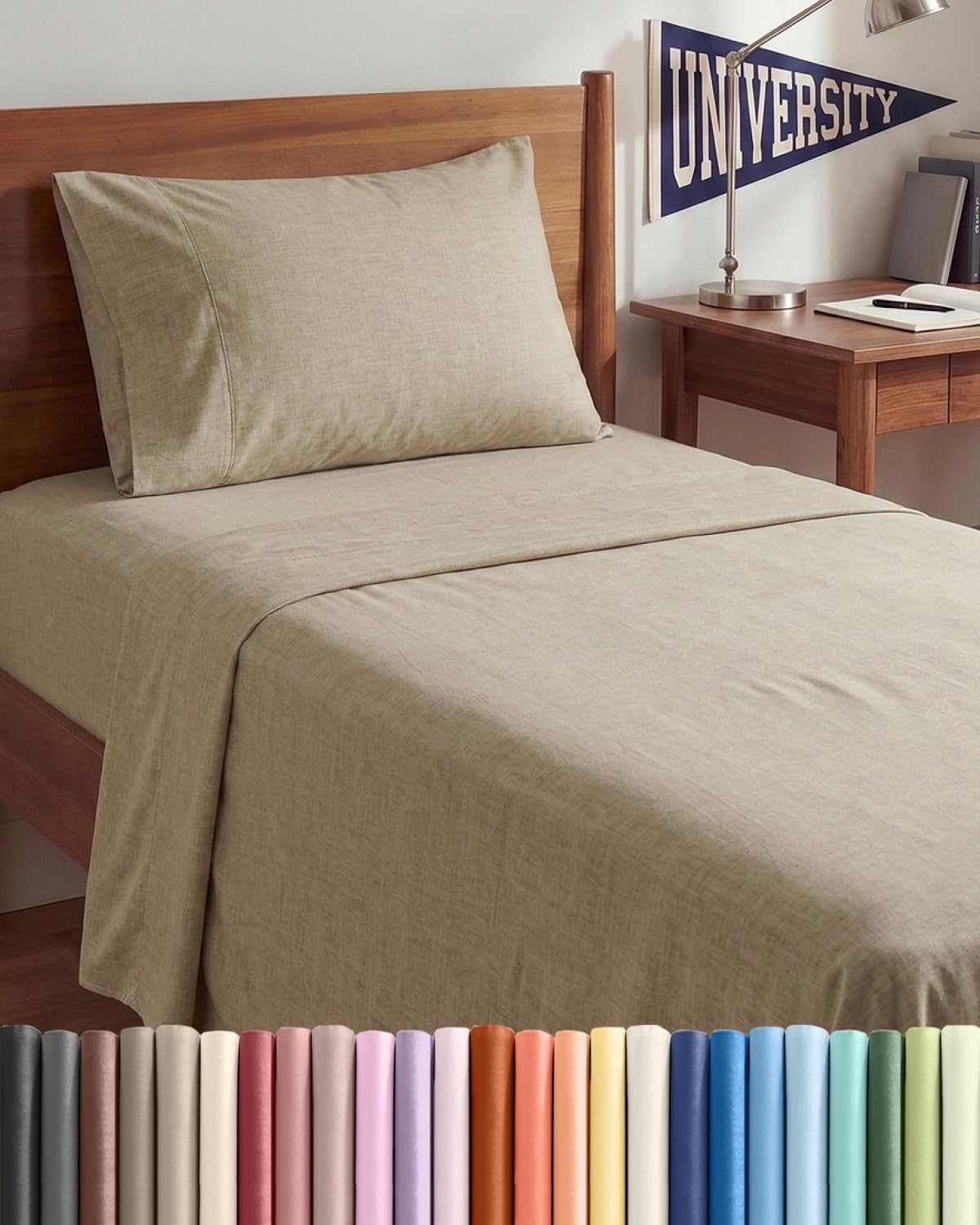 Queen Size 4 Piece Sheet Set - Comfy Breathable &amp; Cooling Sheets - White