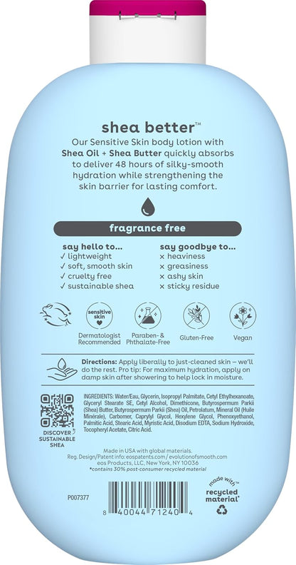 eos Shea Better Body Lotion- Vanilla Cashmere, 24-Hour Moisture, 16 fl oz