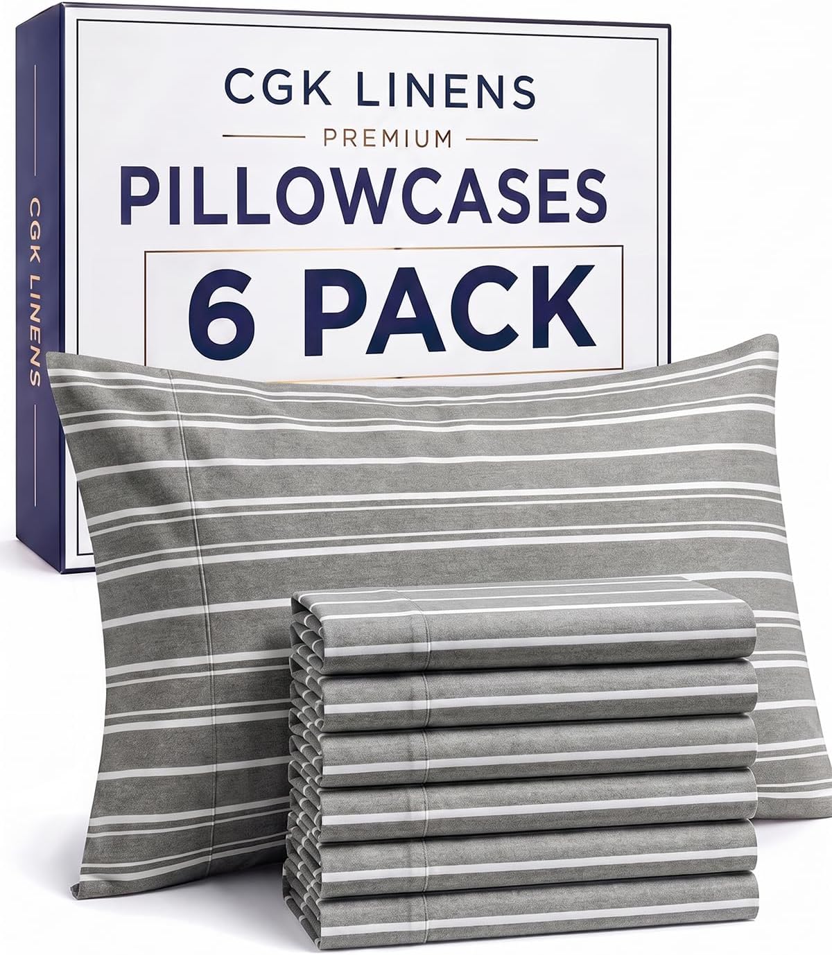 Queen Pillow Cases Set of 4 - Ultra Soft Cozy Pillowcase Covers - Charcoal
