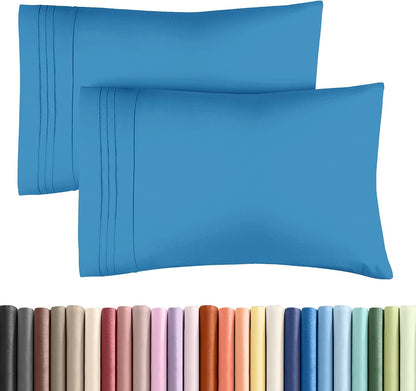 Queen Pillow Cases Set of 4 - Ultra Soft Cozy Pillowcase Covers - Charcoal