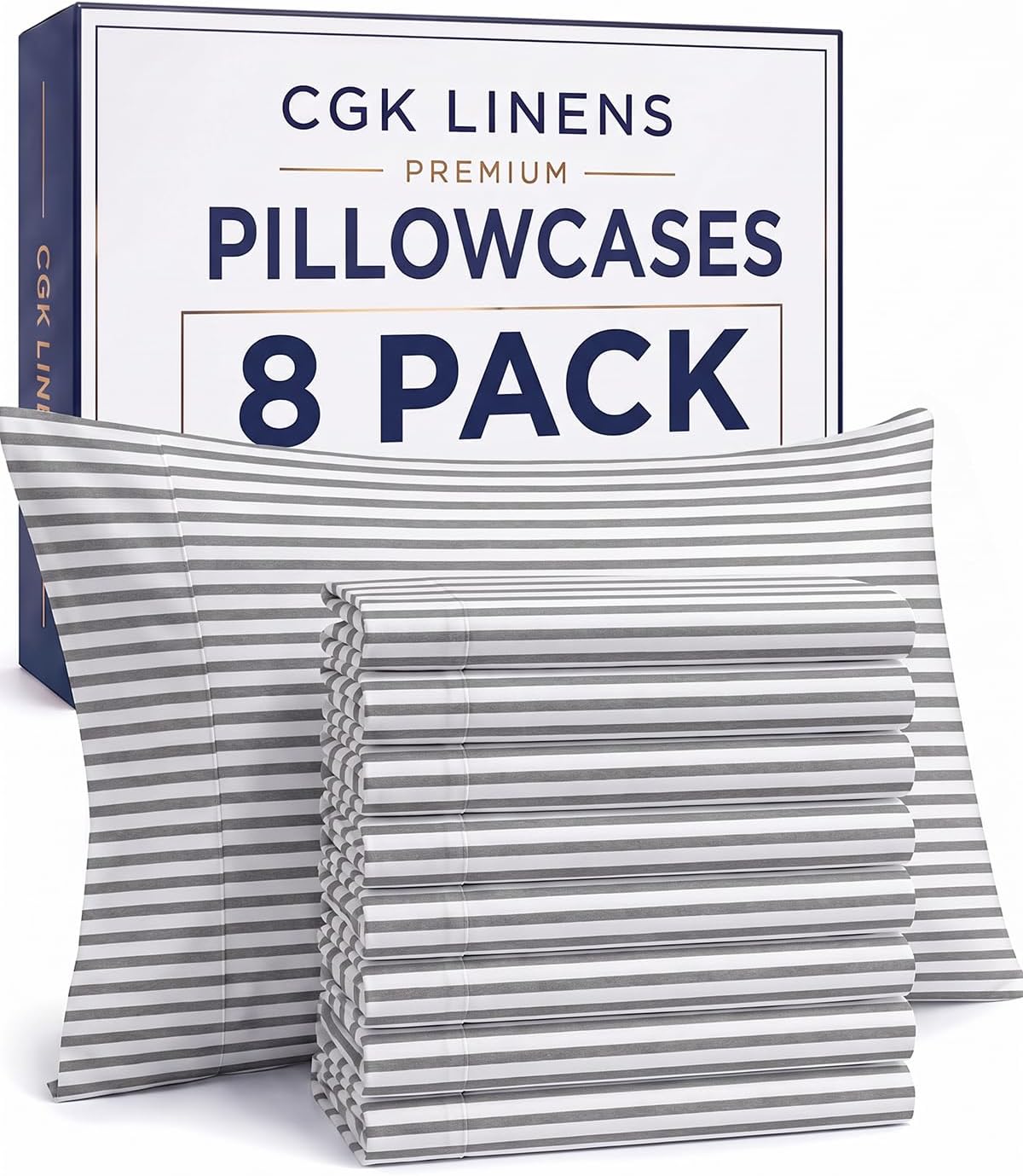 Queen Pillow Cases Set of 4 - Ultra Soft Cozy Pillowcase Covers - Charcoal