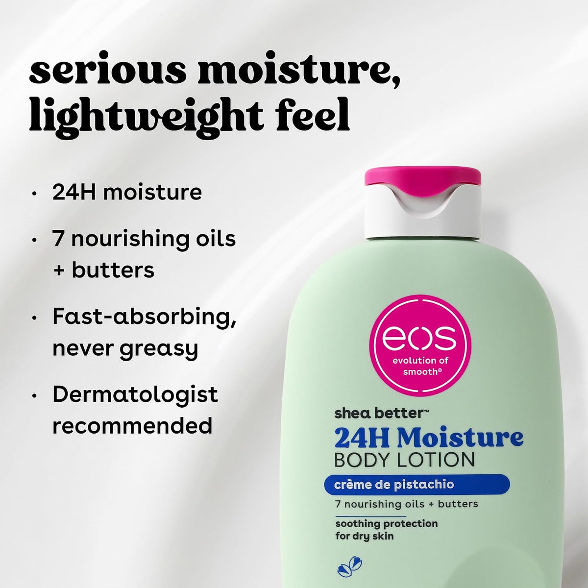 eos Shea Better Body Lotion- Vanilla Cashmere, 24-Hour Moisture, 16 fl oz