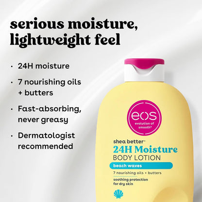 eos Shea Better Body Lotion- Vanilla Cashmere, 24-Hour Moisture, 16 fl oz