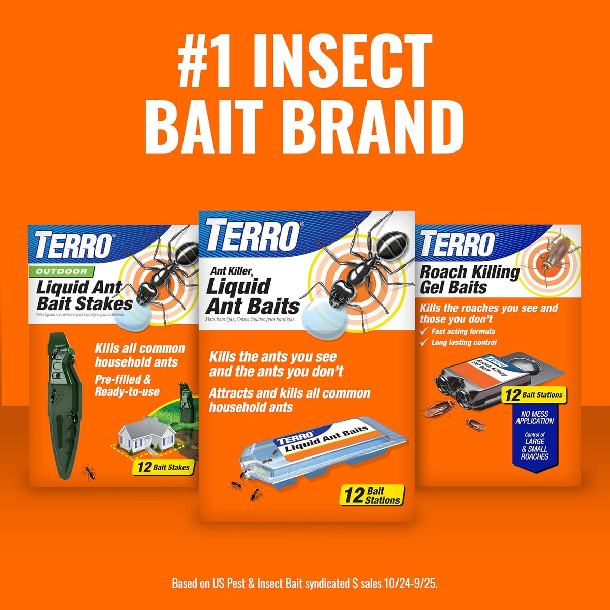 TERRO Liquid Ant Killer Bait Stations, 12-Pack, Indoor Ant Traps, T300B