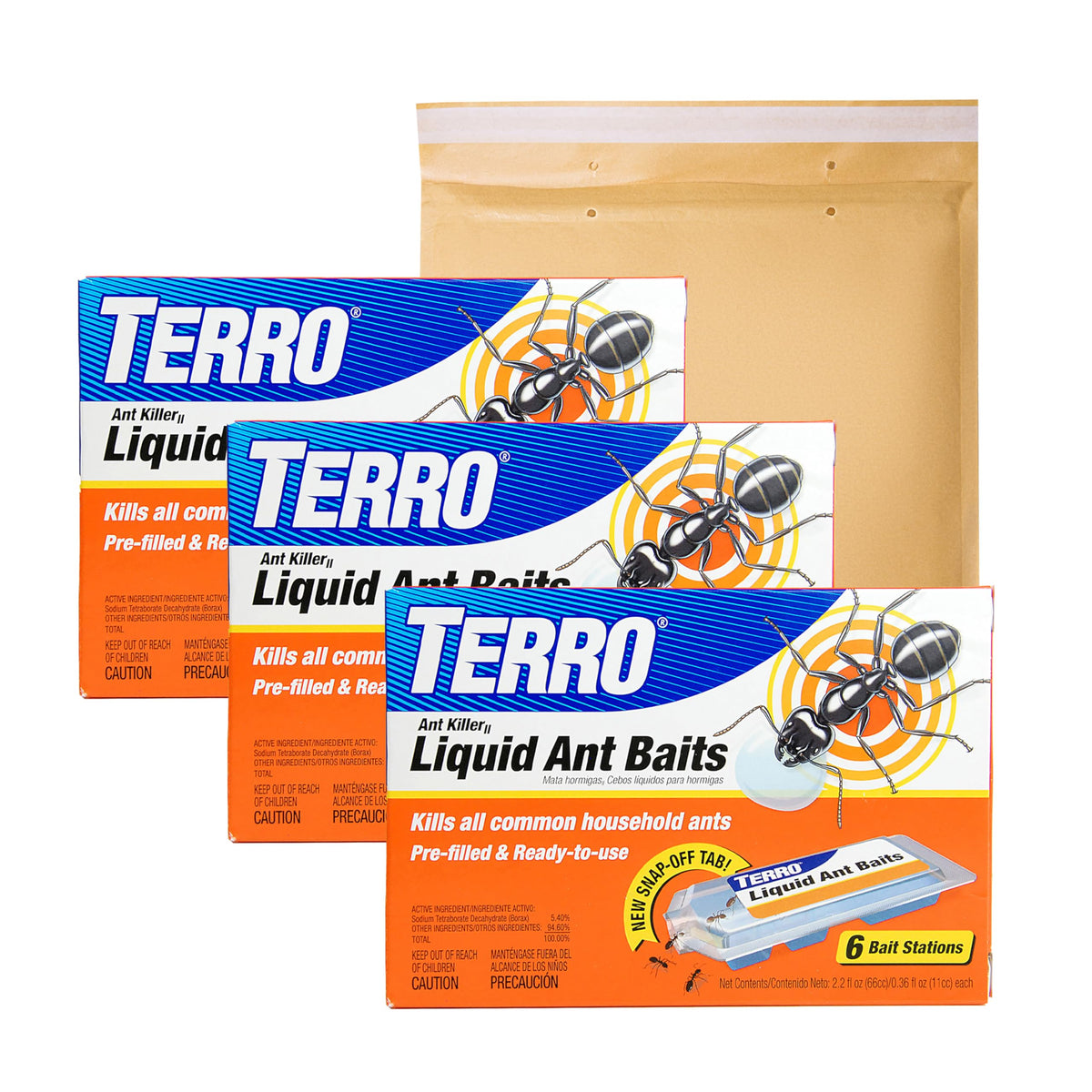 TERRO Liquid Ant Killer Bait Stations, 12-Pack, Indoor Ant Traps, T300B