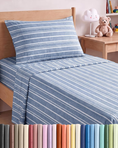 Queen Size 4 Piece Sheet Set - Comfy Breathable &amp; Cooling Sheets - White